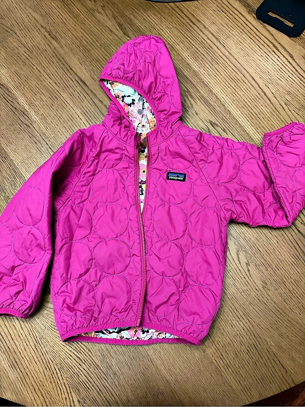 Patagonia Baby Reversible Puff-Ball Jacket Pink